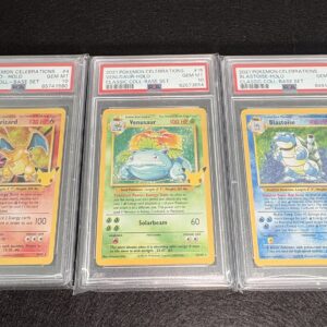 Charizard #4 & Venusaur #15 & Blastoise #2 Celebrations PSA 10